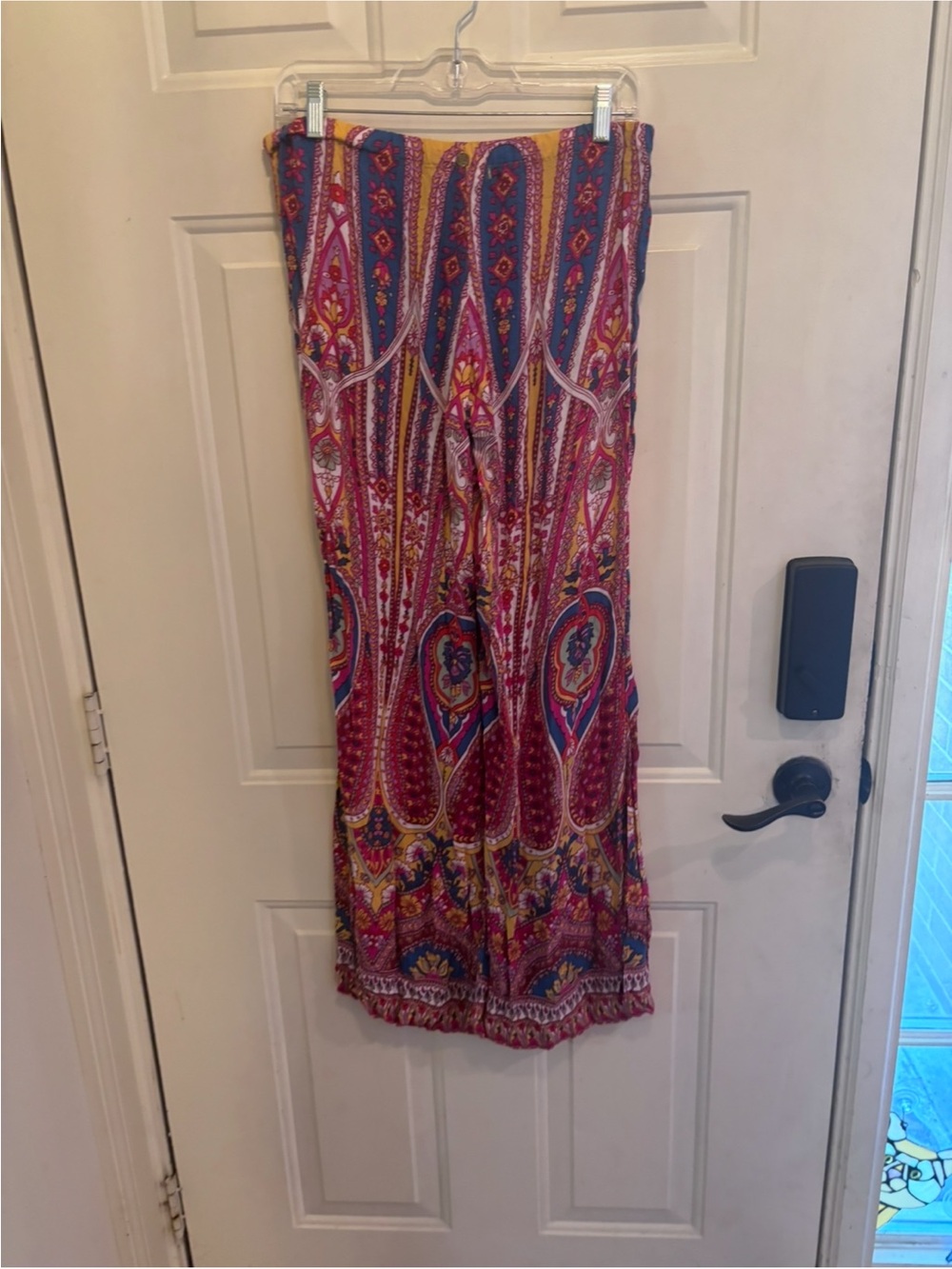 Billabong Boho Wide-Leg Printed Pants - Pink and Red - Picture 5 of 5